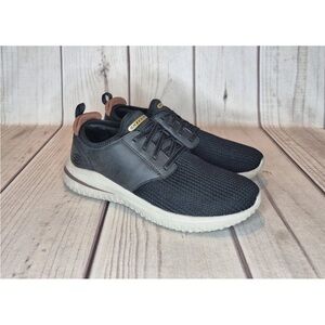 Skechers Men’s Size 11 Delson 3.0 Mooney Knitted Shoes Slip On Black